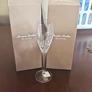 TWO Monique Waterford Champagne Flutes